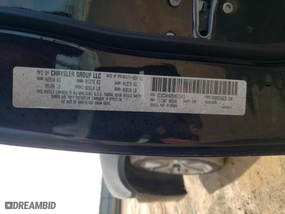 2013 Dodge Charger SXT Plus with VIN 2C3CDXHG0DH571411, listed as a Copart auction lot 44187605 with 147,358 mi miles and Salvage Title. Bid and sale history available at carsss.com. Image 12.