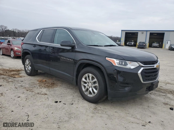 2021 Chevrolet Traverse LS with VIN 1GNERFKWXMJ160216, listed as a Copart auction lot 44909275 with 114,667 mi miles and Salvage Title. Bid and sale history available at carsss.com. Image 4.