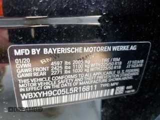 2020 BMW X2 sDrive28i z VIN WBXYH9C05L5R16811, wystawiony jako Copart lot #60265845 z przebiegiem 61 152 mil mil oraz Czysty tytuł • Clean title. Historia ofert i sprzedaży dostępna na DreamBid. Obrazek 14.
