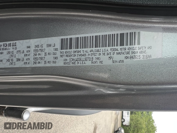 2018 Jeep Wrangler Unlimited Sport S с VIN 1C4HJWDG6JL927319, выставлен на аукционе IAAI как лот 42476734 с пробегом 185 026 миль миль и . История ставок и продаж доступна на DreamBid. Изображение 8.