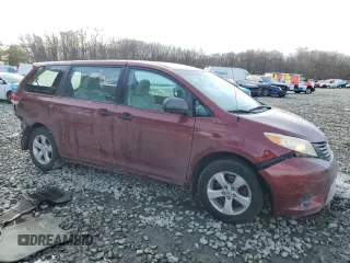 2012 Toyota Sienna with VIN 5TDZK3DC0CS222689, listed as a Copart auction lot 42884635 with 126,307 mi miles and Salvage Title. Bid and sale history available at carsss.com. Image 4.
