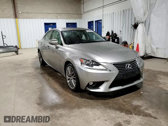 2015 Lexus IS 250 with VIN JTHCF1D29F5019038, listed as a Copart auction lot 53210275 with 55,348 mi miles and Salvage Title. Bid and sale history available at DreamBid. Image 14.
