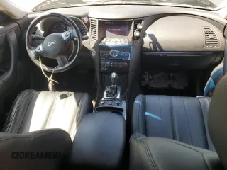2014 Infiniti QX70 with VIN JN8CS1MU1EM451534, listed as a Copart auction lot 52677335 with 118,862 mi miles and Salvage Title. Bid and sale history available at DreamBid. Image 8.