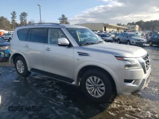 2022 Nissan Armada SV with VIN JN8AY2AD9N9677159, listed as a Copart auction lot 42674435 with 66,446 mi miles and Salvage Title. Bid and sale history available at carsss.com. Image 4.