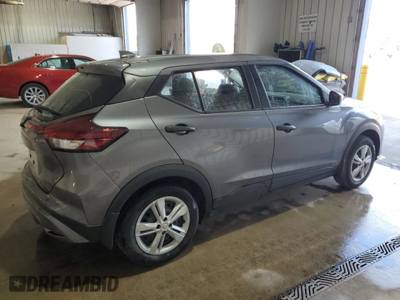 2022 Nissan Kicks S z VIN 3N1CP5BVXNL493178, wystawiony jako Copart lot #55552355 z przebiegiem 21 576 mil mil oraz Szkoda całkowita • Salvage title. Historia ofert i sprzedaży dostępna na DreamBid. Obrazek 3.