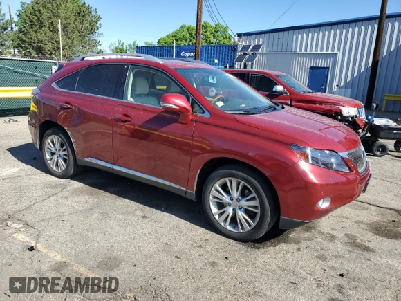 2012 Lexus RX 450h with VIN JTJBC1BA6C2429676, listed as a Copart auction lot 57456675 with 129,737 mi miles and Salvage title. Bid and sale history available at DreamBid. Image 4.