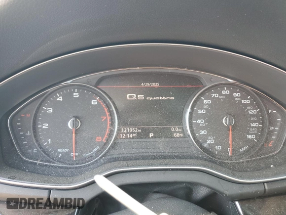 2020 Audi Q5 Premium with VIN WA1ANAFY8L2034800, listed as a Copart auction lot 56283985 with 121,952 mi miles and Salvage title. Bid and sale history available at DreamBid. Image 9.