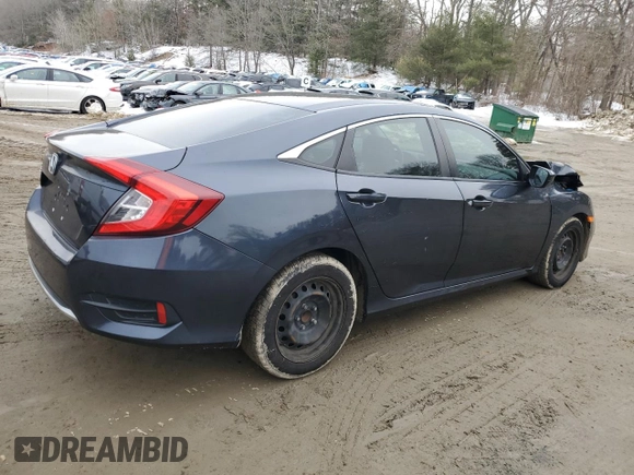 2019 Honda Civic Sedan LX with VIN 2HGFC2F63KH574911, listed as a Copart auction lot 46676525 with 72,942 mi miles and Salvage Title. Bid and sale history available at carsss.com. Image 3.