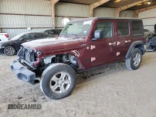 2021 Jeep Wrangler Unlimited Sport Altitude with VIN 1C4HJXDN7MW704830, listed as a Copart auction lot 74022564 with 42,319 mi miles and Salvage title. Bid and sale history available at DreamBid. Image 1.