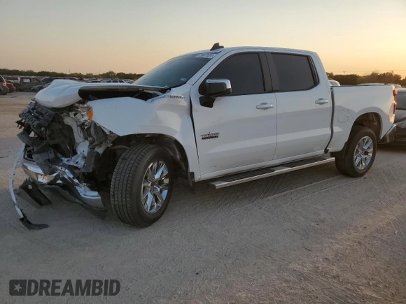 2022 Chevrolet Silverado 1500 LT with VIN 1GCPACED2NZ579651, listed as a Copart auction lot 75667024 with 0 mi miles and Salvage Title. Bid and sale history available at carsss.com. Image 1.