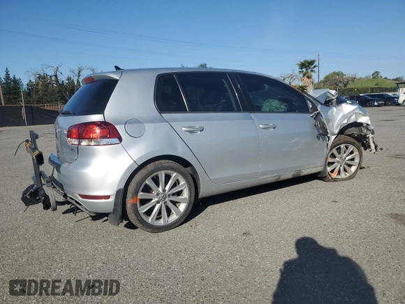 2012 Volkswagen Golf TDI z VIN WVWDM7AJ3CW014322, wystawiony jako Copart lot #49643045 z przebiegiem Nie podano mil oraz Szkoda całkowita • Salvage title. Historia ofert i sprzedaży dostępna na DreamBid. Obrazek 3.