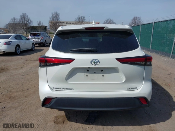2021 Toyota Highlander L with VIN 5TDBZRBH3MS534991, listed as a IAAI auction lot 41771455 with 66,517 mi miles. Bid and sale history available at carsss.com. Image 16.