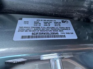 2016 Chevrolet SS z VIN 6G3F25RW2GL208949, wystawiony jako Copart lot #60361885 z przebiegiem 35 219 mil mil oraz Szkoda całkowita • Salvage title. Historia ofert i sprzedaży dostępna na DreamBid. Obrazek 10.