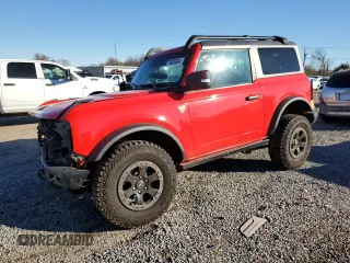 2021 Ford Bronco с VIN 1FMDE5CH3MLA60288, выставлен на аукционе Copart как лот 79826644 с пробегом 12 451 миль миль и Списание • Salvage title. История ставок и продаж доступна на DreamBid. Изображение 1.