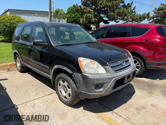 2006 Honda CR-V LX with VIN JHLRD68516C004132, listed as a Copart auction lot 55897555 with 192,107 mi miles and Clean Title. Bid and sale history available at DreamBid. Image 1.