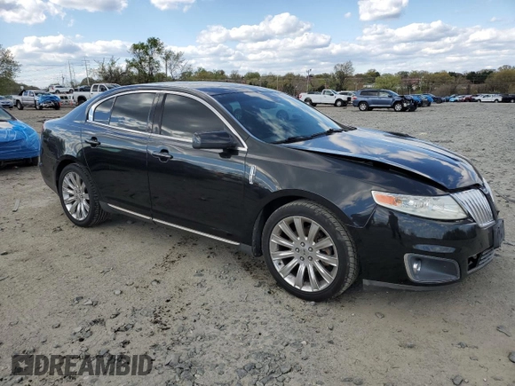 2009 Lincoln MKS with VIN 1LNHM94RX9G611741, listed as a Copart auction lot 52603085 with 89,136 mi miles and Salvage Title. Bid and sale history available at carsss.com. Image 4.