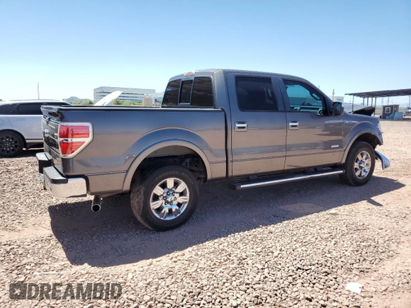 2012 Ford F-150 XL with VIN 1FTFW1ET4CKD78574, listed as a Copart auction lot 62600615 with 126,985 mi miles and Salvage title. Bid and sale history available at DreamBid. Image 3.