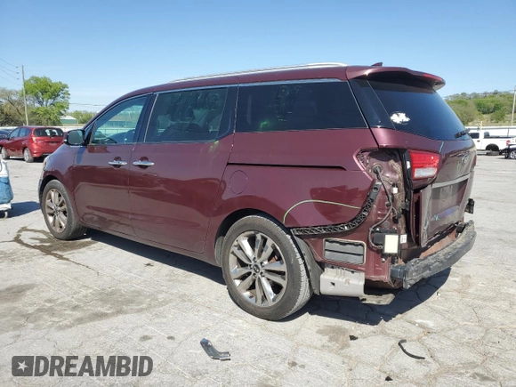 2015 Kia Sedona SX-L with VIN KNDME5C17F6026654, listed as a Copart auction lot 53024285 with 142,351 mi miles and Salvage Title. Bid and sale history available at DreamBid. Image 2.