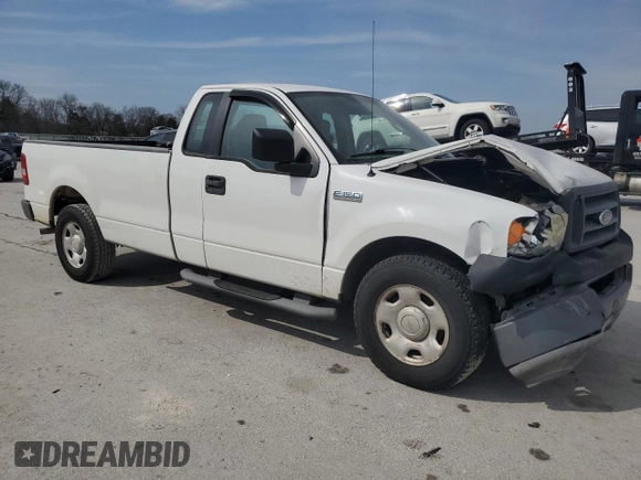2005 Ford F-150 XL with VIN 1FTRF12245NA50159, listed as a Copart auction lot 48482775 with 96,334 mi miles and Salvage Title. Bid and sale history available at carsss.com. Image 4.