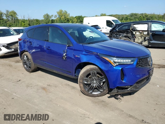 2023 Acura RDX w/A-Spec Package with VIN 5J8TC2H65PL003477, listed as a Copart auction lot 68564554 with 12,143 mi miles and Salvage Title. Bid and sale history available at carsss.com. Image 4.