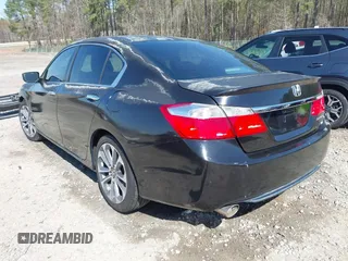 2014 Honda Accord Sport with VIN 1HGCR2F59EA181474, listed as a IAAI auction lot 41872579 with 124,252 mi miles and . Bid and sale history available at carsss.com. Image 3.