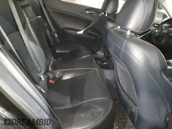 2011 Lexus IS 350 with VIN JTHCE5C22B5000532, listed as a Copart auction lot 46099055 with 201,651 mi miles and Salvage title. Bid and sale history available at DreamBid. Image 10.
