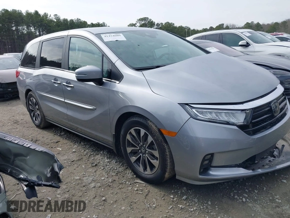 2022 Honda Odyssey EX-L with VIN 5FNRL6H72NB059451, listed as a IAAI auction lot 41454609 with 47,830 mi miles and . Bid and sale history available at DreamBid. Image 1.