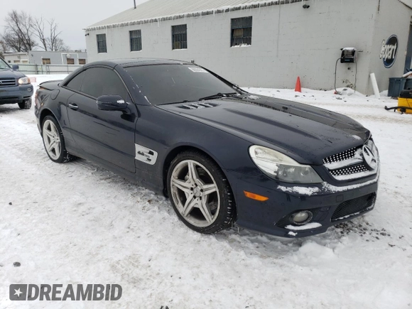 2009 Mercedes-Benz SL 550 with VIN WDBSK71F09F153162, listed as a Copart auction lot 88884365 with 155,973 mi miles and Salvage title. Bid and sale history available at DreamBid. Image 4.