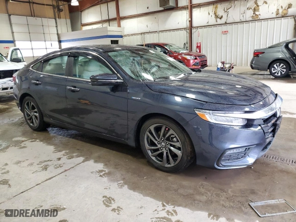 2019 Honda Insight Touring with VIN 19XZE4F92KE001800, listed as a Copart auction lot 45217195 with 49,985 mi miles and Salvage Title. Bid and sale history available at carsss.com. Image 4.