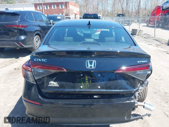 2025 Honda Civic Sport with VIN 2HGFE2F5XSH554687, listed as a IAAI auction lot 42031297 with 1,619 mi miles and . Bid and sale history available at DreamBid. Image 16.