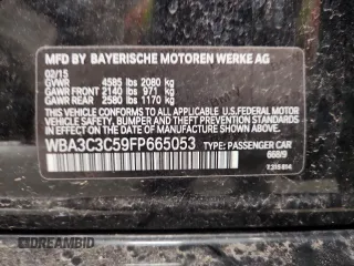 2015 BMW 3 Series 320i xDrive z VIN WBA3C3C59FP665053, wystawiony jako Copart lot #59166515 z przebiegiem 90 904 mil mil oraz Szkoda całkowita • Salvage title. Historia ofert i sprzedaży dostępna na DreamBid. Obrazek 12.