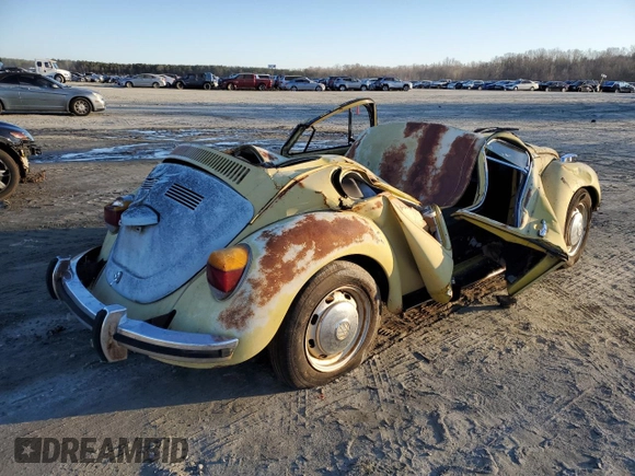 1973 Volkswagen Beetle with VIN 1332037341, listed as a Copart auction lot 41814485 with 95,231 mi miles and Non Repairable. Bid and sale history available at DreamBid. Image 3.