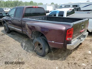 2005 Dodge 3500 SLT с VIN 3D7MS48C05G774954, выставлен на аукционе Copart как лот 58351995 с пробегом 390 799 миль миль и Списание • Salvage title. История ставок и продаж доступна на DreamBid. Изображение 2.