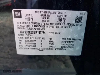 2016 Cadillac Escalade Luxury Collection with VIN 1GYS3BKJ2GR159734, listed as a Copart auction lot 86914534 with 153,717 mi miles and Salvage Title. Bid and sale history available at carsss.com. Image 14.
