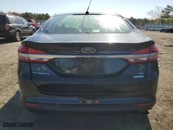 2018 Ford Fusion SE with VIN 3FA6P0HD6JR279586, listed as a Copart auction lot 53480154 with 90,655 mi miles and Salvage Title. Bid and sale history available at carsss.com. Image 6.