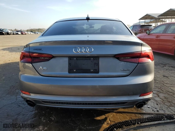 2019 Audi A5 Coupe Premium with VIN WAUSNAF5XKA008328, listed as a Copart auction lot 44325014 with 58,124 mi miles. Bid and sale history available at carsss.com. Image 6.