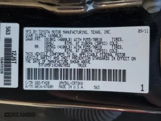 2012 Toyota Tundra 4WD Truck with VIN 5TFUM5F1XCX027852, listed as a Copart auction lot 48555935 with 172,591 mi miles and Salvage Title. Bid and sale history available at carsss.com. Image 14.