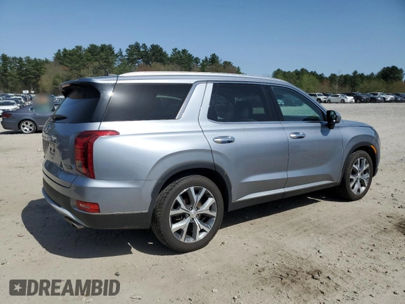 2020 Hyundai Palisade SEL with VIN KM8R4DHE4LU150995, listed as a Copart auction lot 53792915 with 44,181 mi miles and Salvage title. Bid and sale history available at DreamBid. Image 3.
