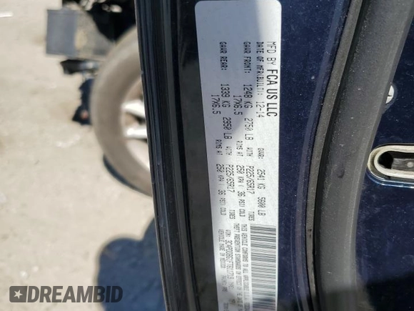 2015 Dodge Journey SXT with VIN 3C4PDDBG1FT611719, listed as a Copart auction lot 46892605 with 153,688 mi miles and Salvage Title. Bid and sale history available at DreamBid. Image 13.