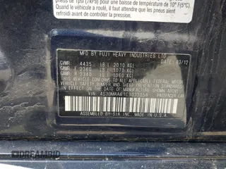 2012 Subaru Legacy 2.5i с VIN 4S3BMAA61C1033058, выставлен на аукционе IAAI как лот 42389156 с пробегом 232 702 миль миль и . История ставок и продаж доступна на DreamBid. Изображение 9.