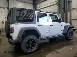2022 Jeep Wrangler Unlimited Willys with VIN 1C4HJXDM7NW244562, listed as a Copart auction lot 79667744 with 47,157 mi miles and Salvage Title. Bid and sale history available at DreamBid. Image 3.