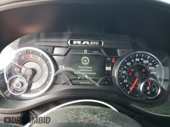 2020 Ram 1500 Big Horn with VIN 1C6SRFFT7LN334558, listed as a Copart auction lot 61487675 with 66,572 mi miles and Salvage title. Bid and sale history available at DreamBid. Image 9.