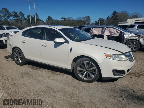 2009 Lincoln MKS with VIN 1LNHM93R59G624124, listed as a Copart auction lot 46712125 with Not Provided miles and Salvage Title. Bid and sale history available at DreamBid. Image 4.