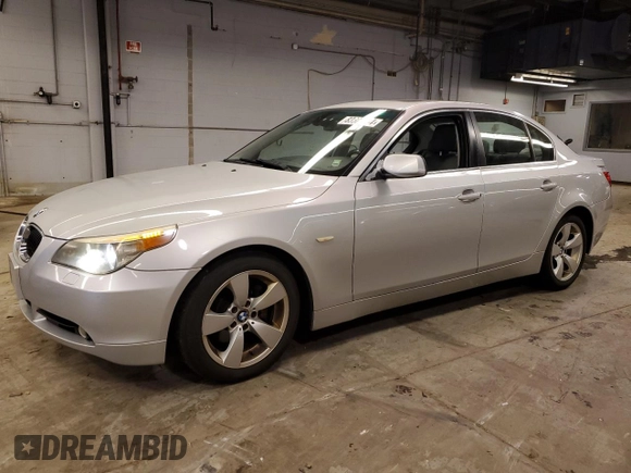 2007 BMW 5 Series 530i with VIN WBANE73597CM50002, listed as a Copart auction lot 83664944 with 205,201 mi miles and Clean Title. Bid and sale history available at DreamBid. Image 1.