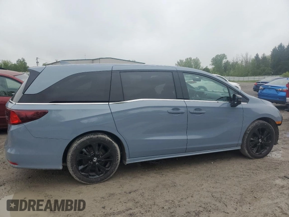 2024 Honda Odyssey Sport z VIN 5FNRL6H75RB057537, wystawiony jako Copart lot #57579345 z przebiegiem 6 463 mil mil oraz Szkoda całkowita • Salvage title. Historia ofert i sprzedaży dostępna na DreamBid. Obrazek 3.