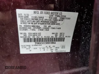 2011 Ford Flex SEL z VIN 2FMGK5CC5BBD18866, wystawiony jako Copart lot #54371635 z przebiegiem 196 085 mil mil oraz Szkoda całkowita • Salvage title. Historia ofert i sprzedaży dostępna na DreamBid. Obrazek 13.