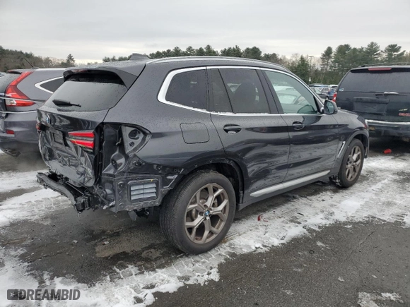 2024 BMW X3 xDrive30i with VIN 5UX53DP0XR9U49865, listed as a Copart auction lot 86105754 with 12,165 mi miles and Non Repairable. Bid and sale history available at carsss.com. Image 3.