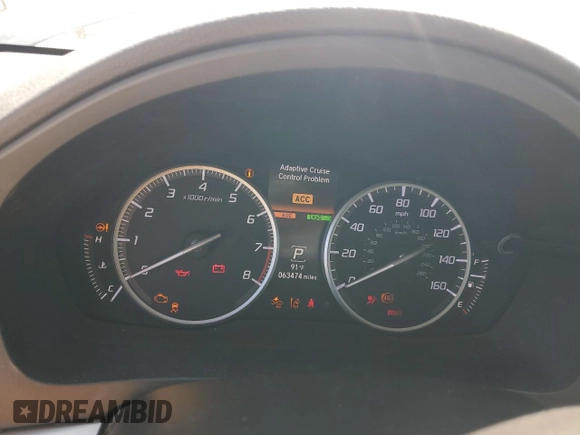 2017 Acura ILX w/Premium Pkg with VIN 19UDE2F72HA015335, listed as a Copart auction lot 54793755 with 63,474 mi miles and Salvage Title. Bid and sale history available at carsss.com. Image 9.