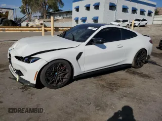 2025 BMW M4 Competition xDrive with VIN WBS33HK01SCS63267, listed as a Copart auction lot 71583604 with 0 mi miles and Salvage Title. Bid and sale history available at carsss.com. Image 1.