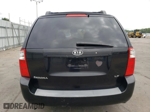 2007 Kia Sedona EX with VIN KNDMB233176164457, listed as a Copart auction lot 66833094 with 203,031 mi miles and Clean Title. Bid and sale history available at carsss.com. Image 6.